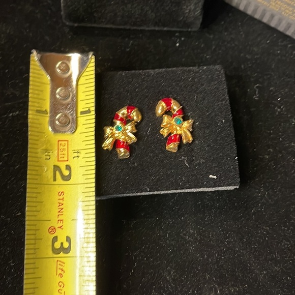 Avon-1994-Vintage Holiday Treats Pierced Earrings (Candy Canes) - Picture 3 of 4